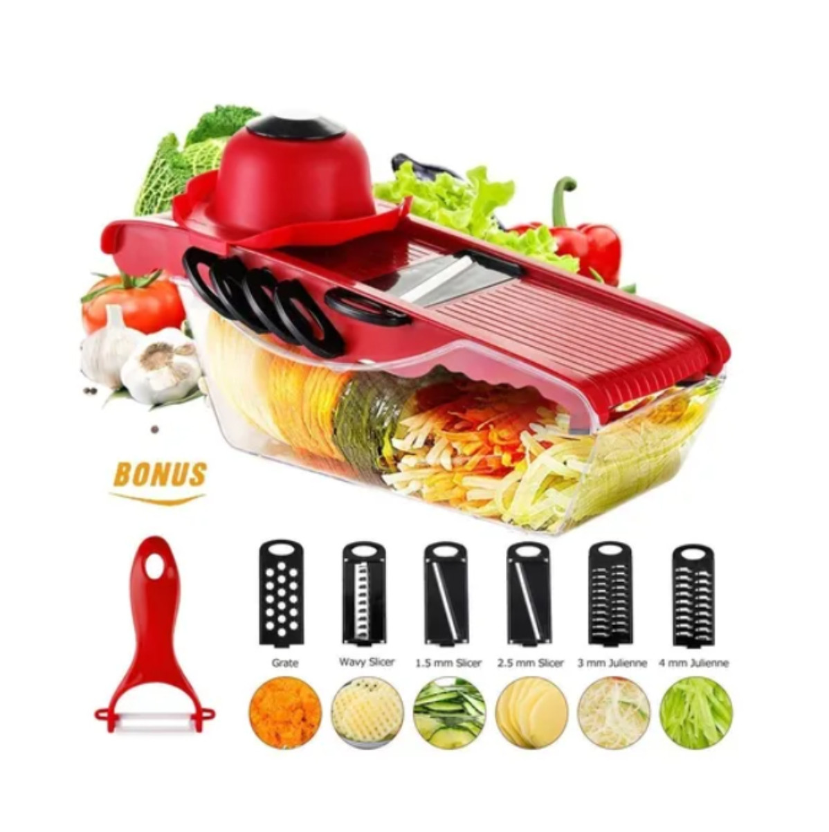 Miniatura 7 de Mandolina 6 En 1 Rallador Pica todo